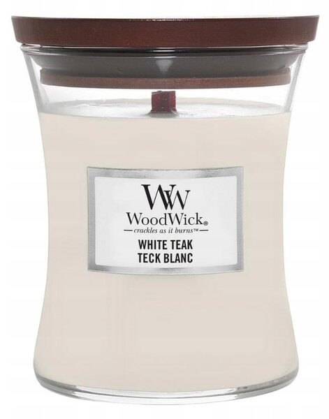 Tradiční sójová svíčka White Teak Woodwick 1 ks