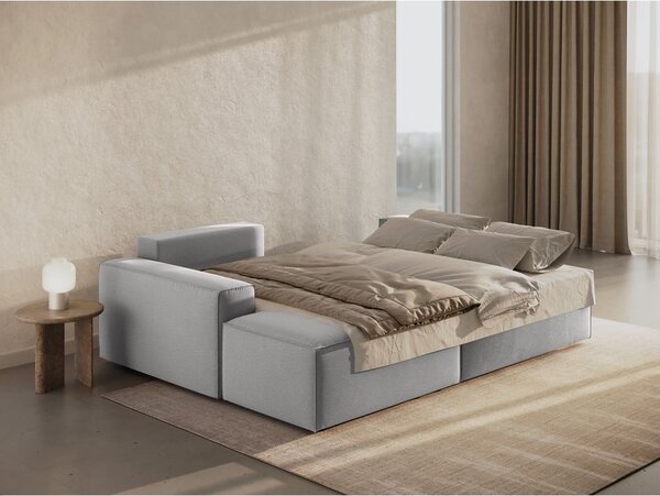 Světle šedá rozkládací rohová pohovka (levý roh) Jodie – Micadoni Home