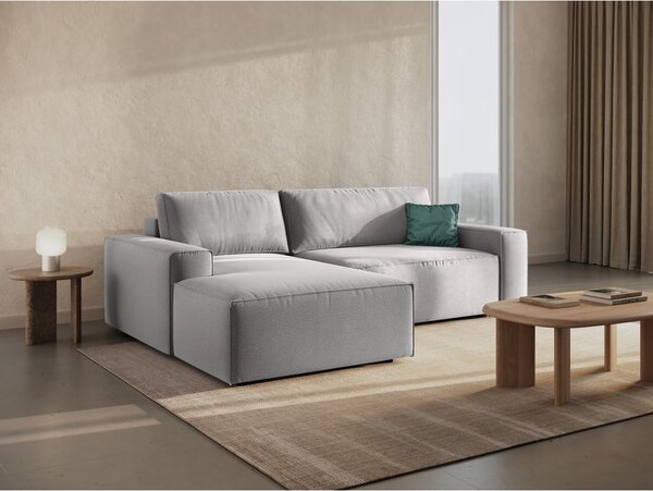 Světle šedá rozkládací rohová pohovka (levý roh) Jodie – Micadoni Home