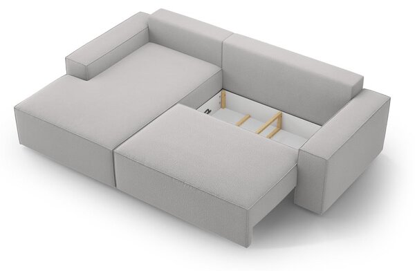 Světle šedá rozkládací rohová pohovka (levý roh) Jodie – Micadoni Home