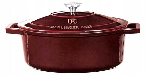 Berlingerhaus Pekáč litinový s poklicí 30 cm Burgundy Line BH-6499