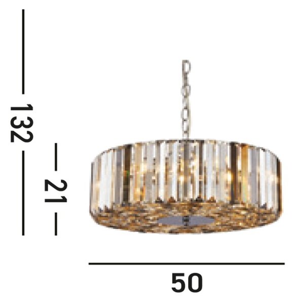 Searchlight 82101-5CC Závěsný / přisazený glamour lustr CHAPEAU