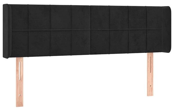 Čelo postele typu ušák černé 147x16x78/88 cm samet 3118818