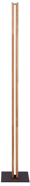 Elobra LED stojací lampa Chile se čtyřmi stranami, dub/barevná břidlice, 150 cm, stmívatelný, Světlé dřevo, Obývací pokoj / jídelna, Dřevo