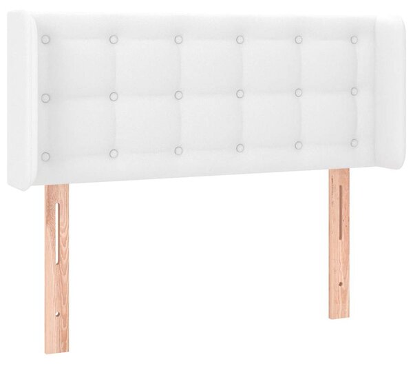 Čelo postele typu ušák bílá 83 x 16 x 78/88 cm umělá kůže 3118841