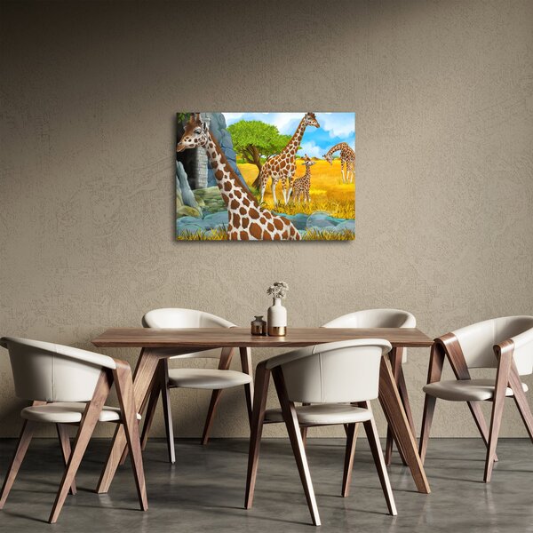 Obraz - Žirafí rodina (70x50 cm)