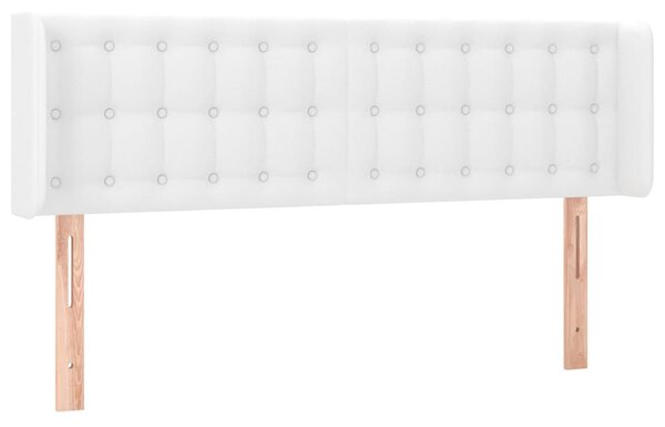 Čelo postele typu ušák bílá 147x16x78/88 cm umělá kůže 3118859