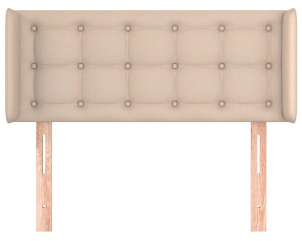 Čelo postele typu ušák cappuccino 83 x 16 x 78/88 cm umělá kůže 3118845