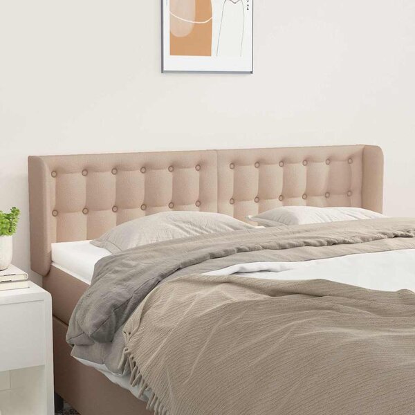 Čelo postele typu ušák cappuccino 147x16x78/88 cm umělá kůže 3118863