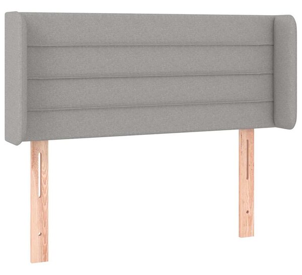 Čelo postele typu ušák světle šedé 83x16x78/88 cm textil 3118882
