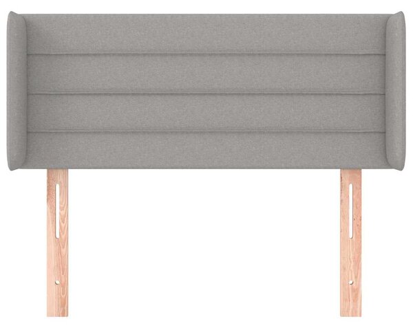 Čelo postele typu ušák světle šedé 83x16x78/88 cm textil 3118882