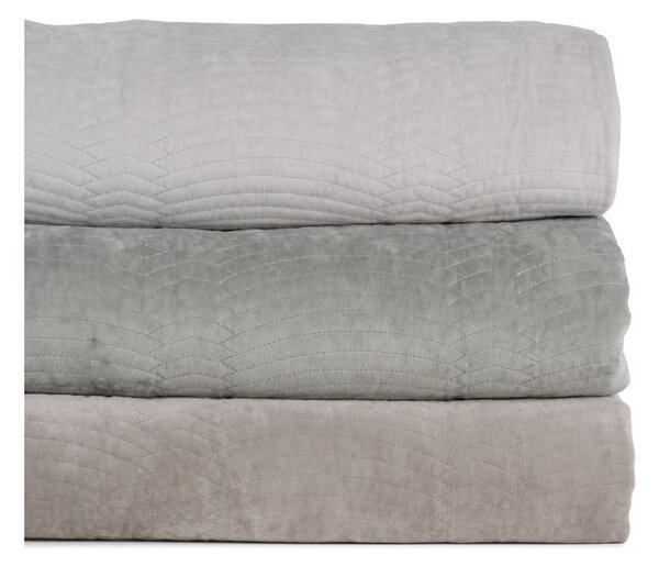 Krémový sametový prošívaný přehoz 230x260 cm – Ixia