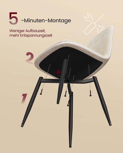 Set čtyř jídelních židlí KDC188W01 (4 ks)