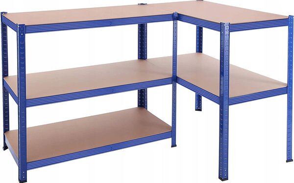 Skladový regál Songmics 200 cm modrý 5 polic kov MDF