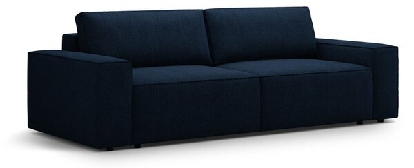 Tmavě modrá rozkládací pohovka z textilie bouclé 247 cm Jodie – Micadoni Home