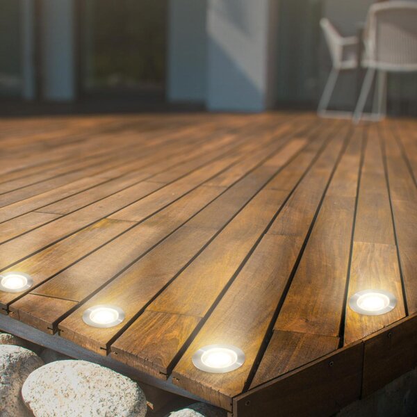 BRILONER CONNECT TO SHINE prodlužovací sada Kebony 3ks LED zapuštěných svítidel do země, IP67 3913032