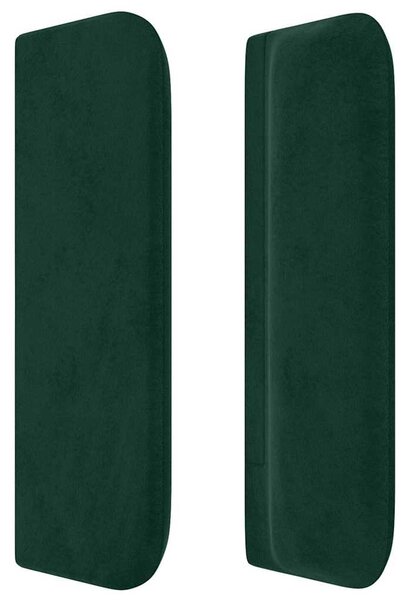 Čelo postele typu ušák tmavě zelená 163x16x78/88 cm samet 3118965