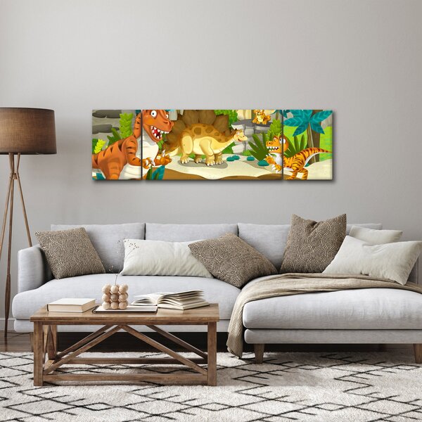 Obraz - Dinosaurie (170x50 cm)