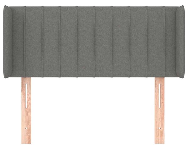 Čelo postele typu ušák tmavě šedé 83x16x78/88 cm textil 3118981