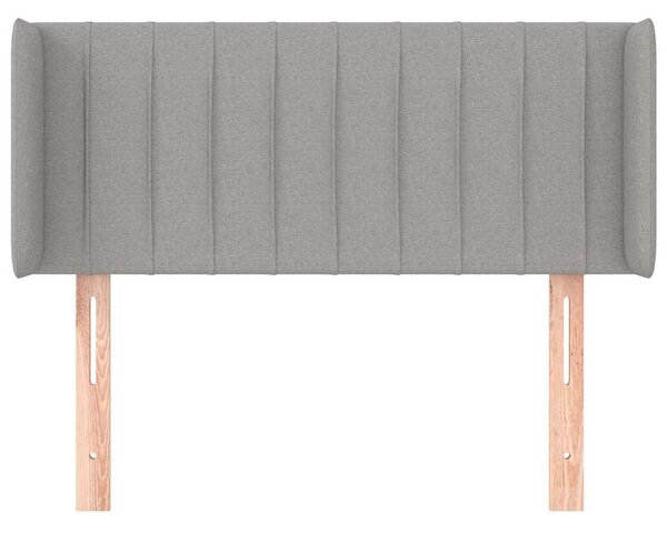 Čelo postele typu ušák světle šedé 83x16x78/88 cm textil 3118980