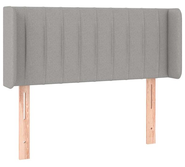 Čelo postele typu ušák světle šedé 83x16x78/88 cm textil 3118980