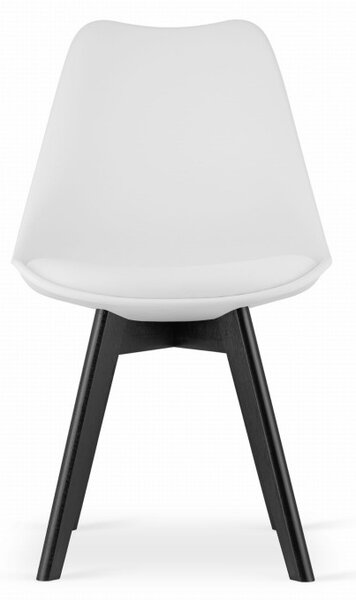 Set dvou jídelních židlí MARK bílý - černé nohy (2 ks)