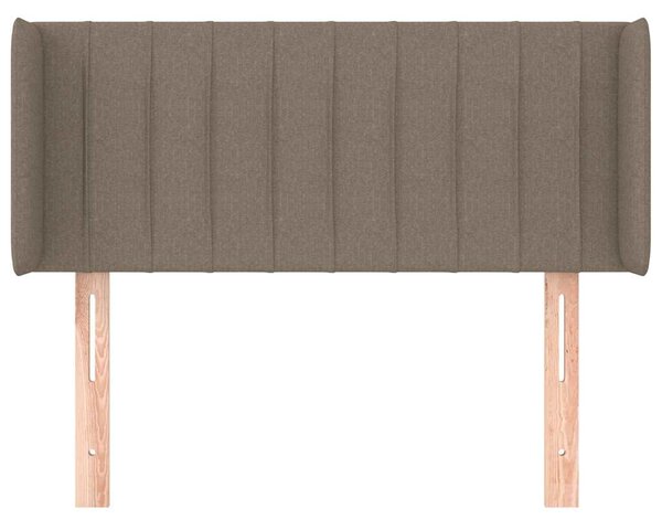 Čelo postele typu ušák taupe 83 x 16 x 78/88 cm textil 3118984
