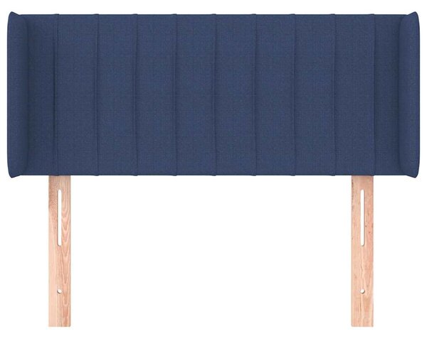 Čelo postele typu ušák modré 83 x 16 x 78/88 cm textil 3118986