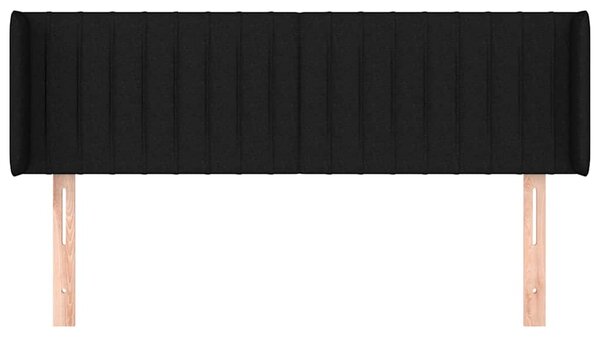 Čelo postele typu ušák černé 147x16x78/88 cm textil 3119006