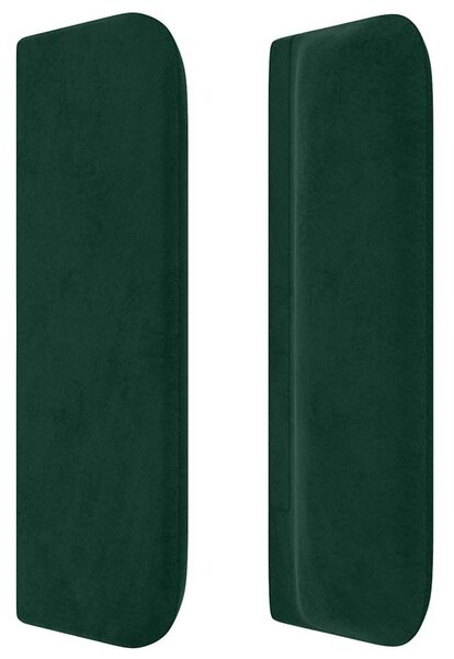 Čelo postele typu ušák tmavě zelená 147x16x78/88 cm samet 3119057
