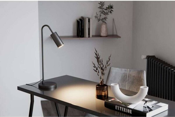 By Rydéns Stolní lampa Curve Rydéns, matná černá, kov, GU10, Černá, Pracovna / kancelář, kov, Moderní