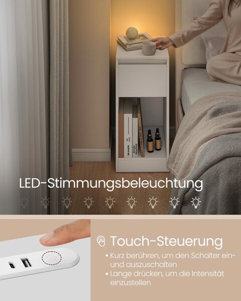 Noční stolek s LED osvětlením LET610W01