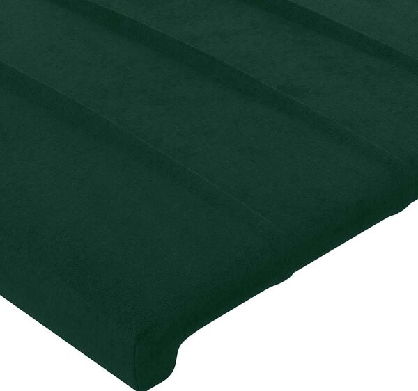 Čelo postele typu ušák tmavě zelená 147x16x78/88 cm samet 3119057