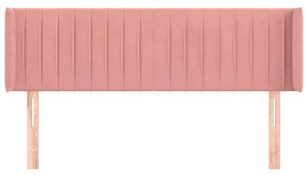 Čelo postele typu ušák růžová 147x16x78/88 cm samet 3119059
