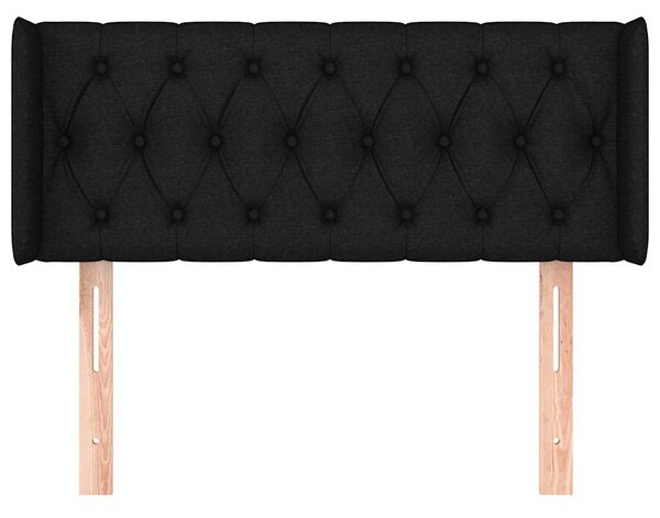 Čelo postele typu ušák černé 93x16x78/88 cm textil 3119088