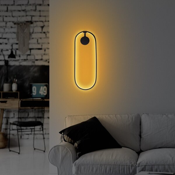 Černé LED nástěnné svítidlo Can – Opviq lights