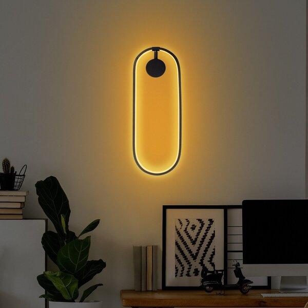 Černé LED nástěnné svítidlo Can – Opviq lights