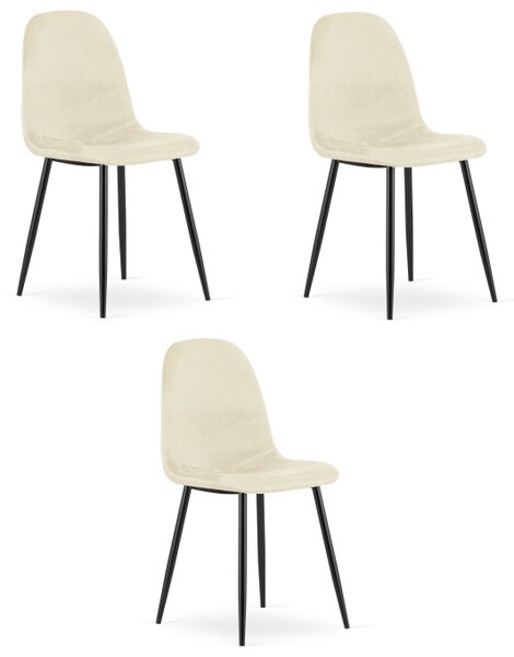 Set tří jídelních židlí COMO béžový (3 ks)