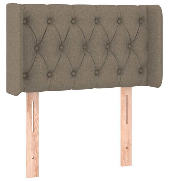Čelo postele typu ušák taupe 83 x 16 x 78/88 cm textil 3119082