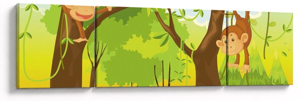 Obraz - Opičáci (170x50 cm)