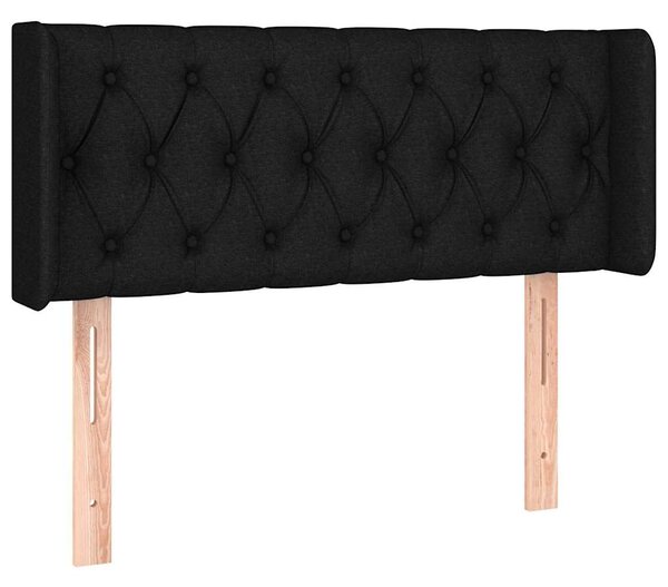 Čelo postele typu ušák černé 93x16x78/88 cm textil 3119088
