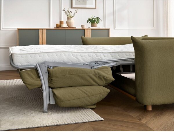 Zelená rozkládací pohovka 214 cm Ernest – Bobochic Paris