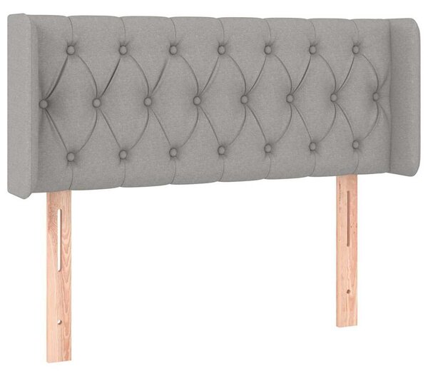 Čelo postele typu ušák světle šedé 93x16x78/88 cm textil 3119086