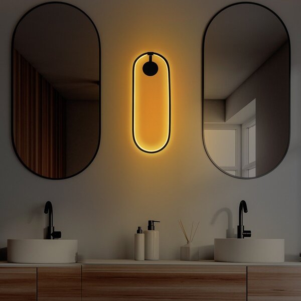 Černé LED nástěnné svítidlo Can – Opviq lights