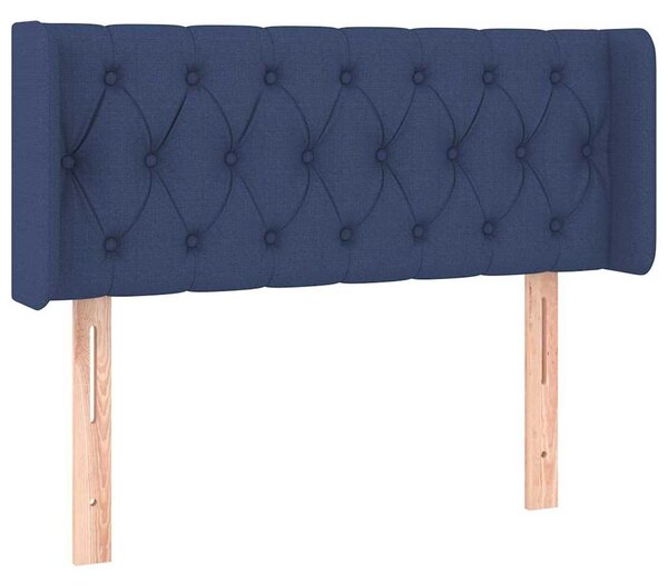 Čelo postele typu ušák modré 103 x 16 x 78/88 cm textil 3119100