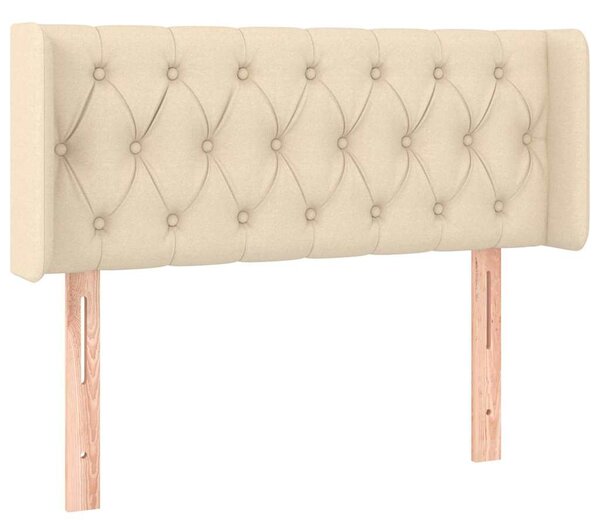 Čelo postele typu ušák krémové 103 x 16 x 78/88 cm textil 3119099