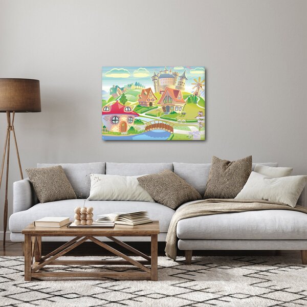 Obraz - Barevné městečko (70x50 cm)