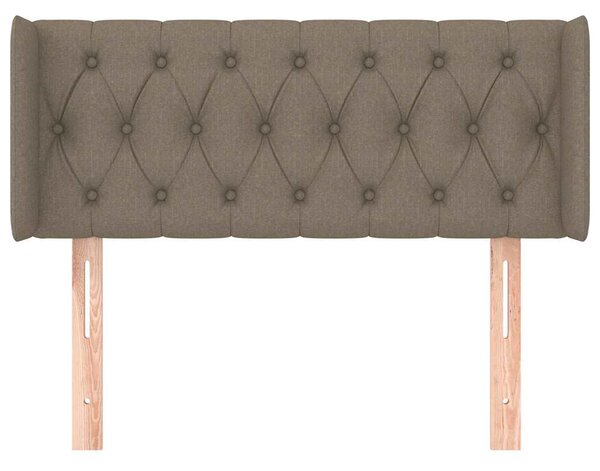 Čelo postele typu ušák taupe 103 x 16 x 78/88 cm textil 3119098
