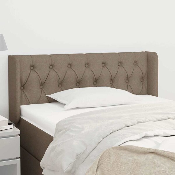 Čelo postele typu ušák taupe 103 x 16 x 78/88 cm textil 3119098