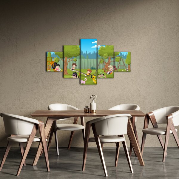 Obraz - Děti na hřišti (125x70 cm)